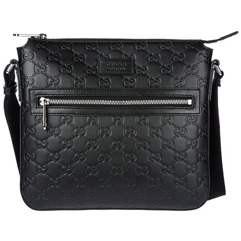 gucci signature leather mens bag|Gucci leather handbags outlet.